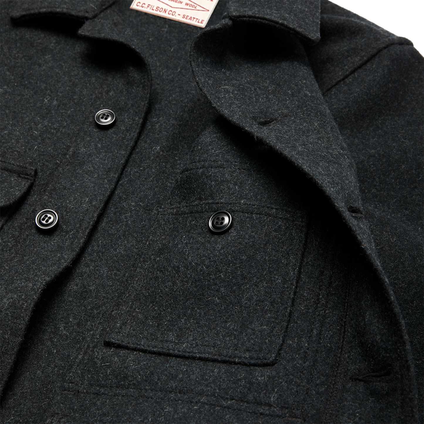 Mackinaw Wool Cruiser Jacket - Charcoal