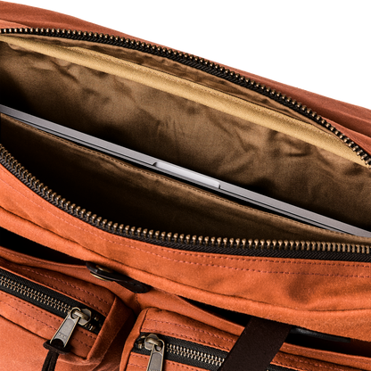 24 Hour Tin Cloth Briefcase - Rust