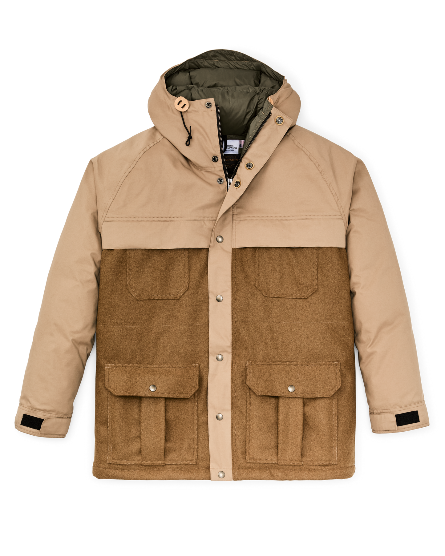 Filson X Crescent Down Works Parka - Dark Tan / Tan