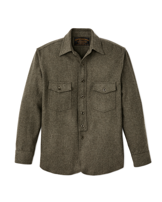 1922 Archive Wool Shirt - Dark Olive