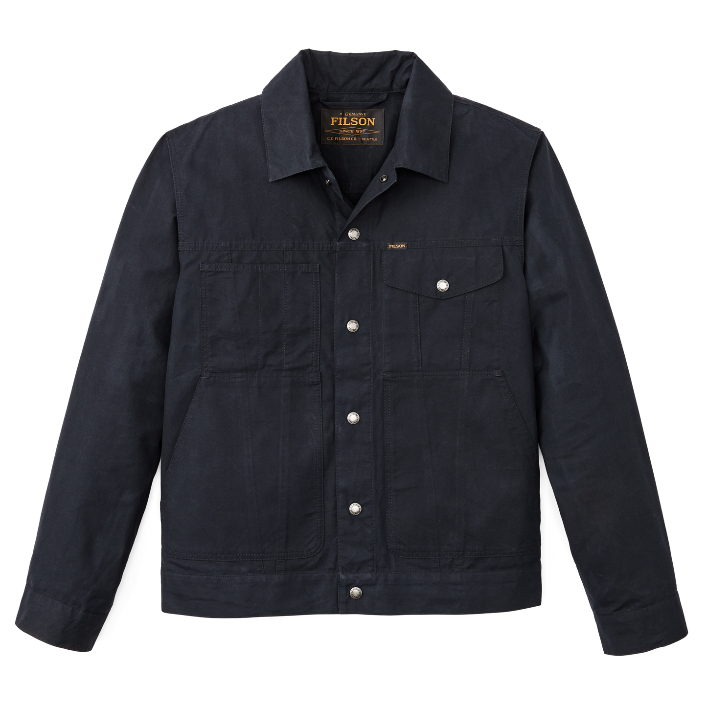 Dry Wax Short Cruiser Jacket - Navy