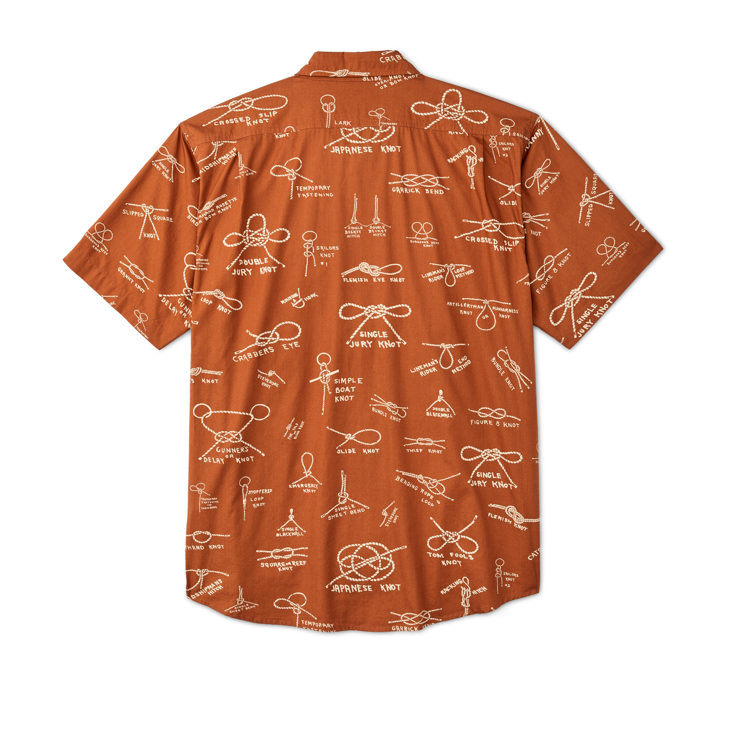 Filson's Washed Short Sleeve Feather Cloth Shirt - Bourbon / Knots