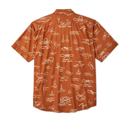 Filson's Washed Short Sleeve Feather Cloth Shirt - Bourbon / Knots
