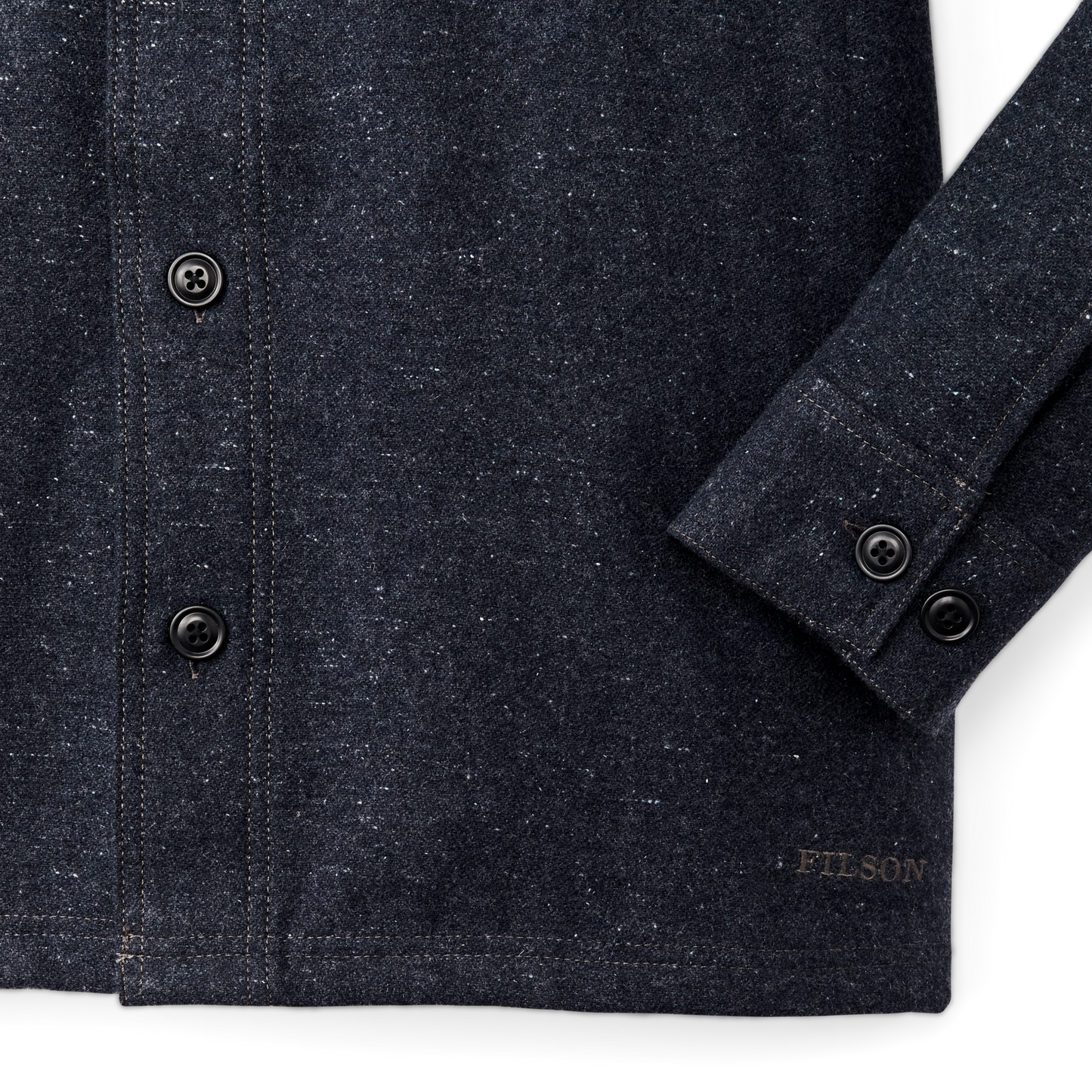 Heathered Wool Jac-shirt - Blue Heather