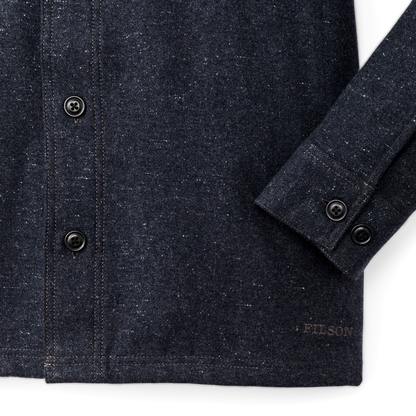 Heathered Wool Jac-shirt - Blue Heather