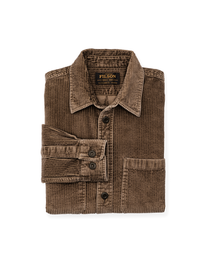 6-wale Corduroy Shirt - Brown