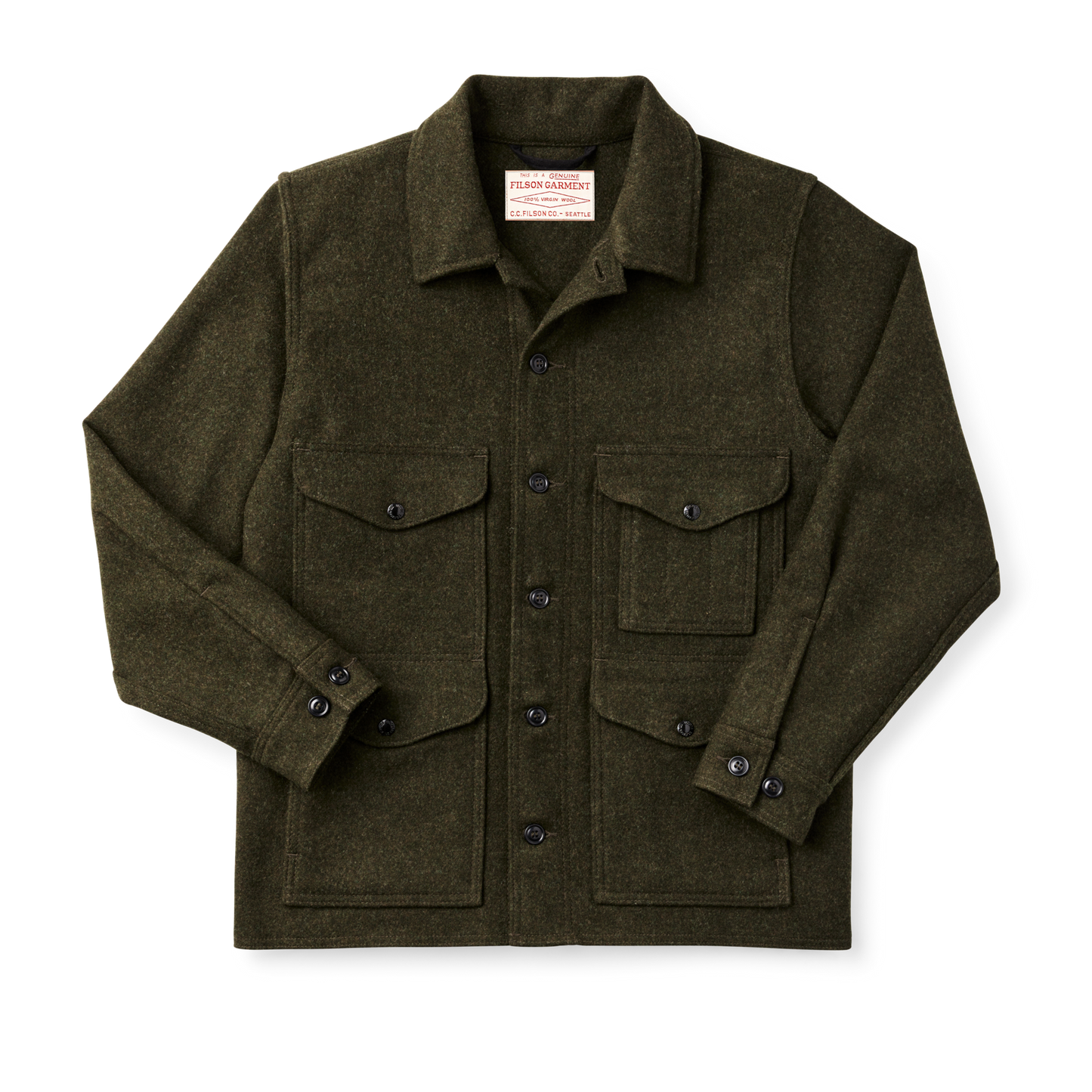 Mackinaw Wool Cruiser Jacket - Forest Green