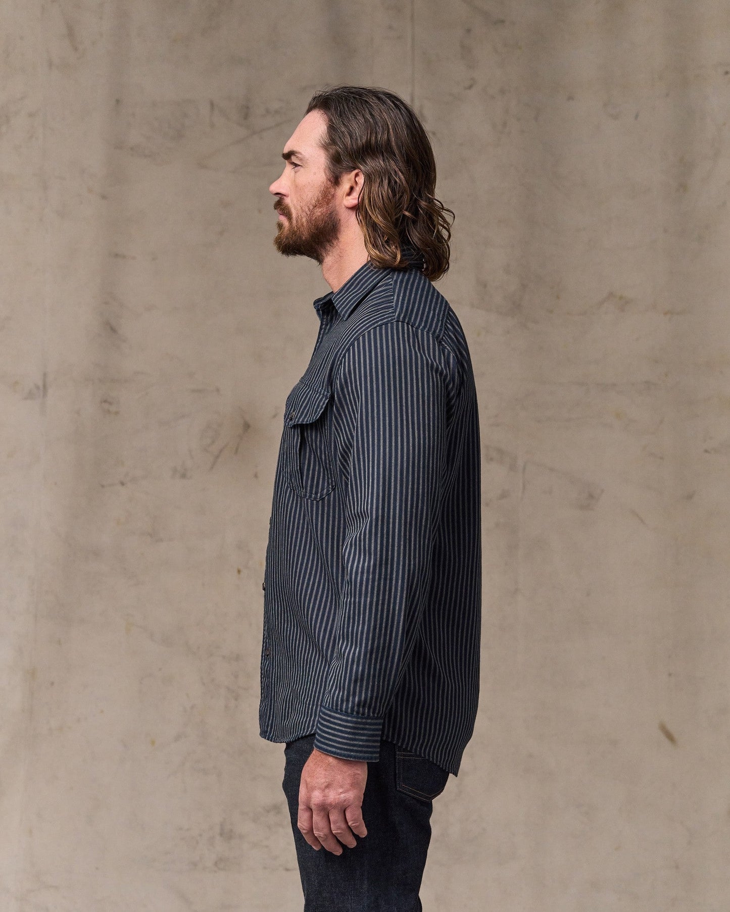 Lightweight Alaskan Guide Shirt - Indigo / Ticking Stripe