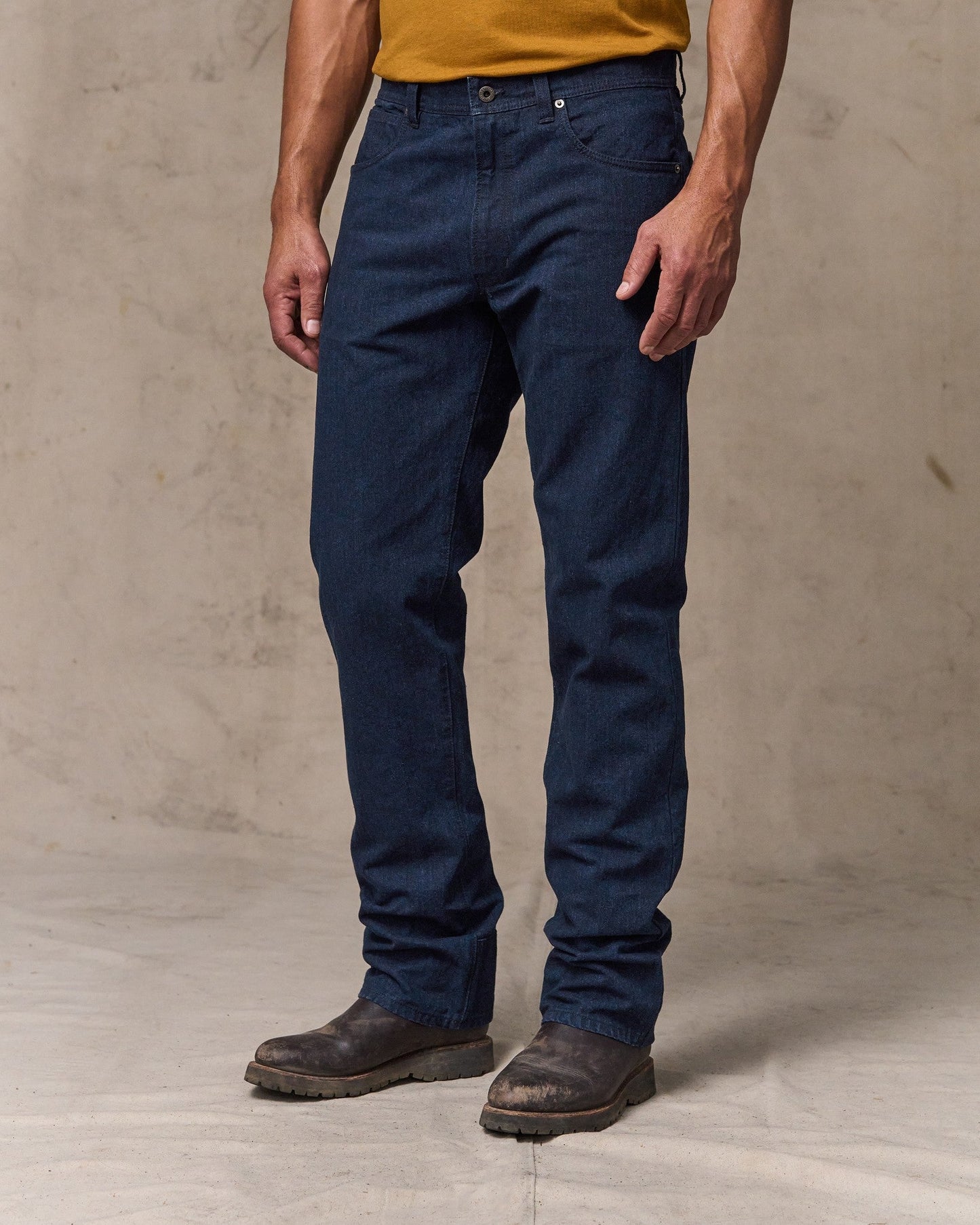 Dry Tin Cloth 5-pocket Pants - Indigo
