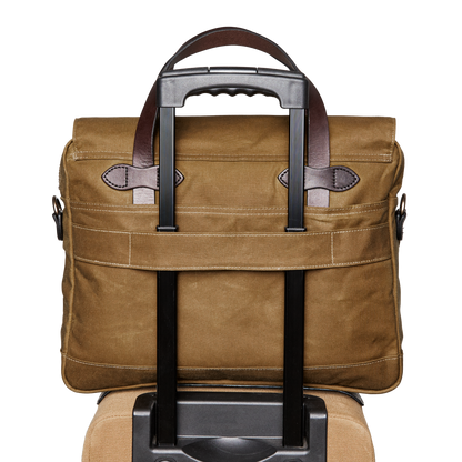 24 Hour Tin Cloth Briefcase - Dark Tan