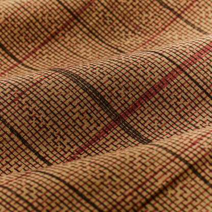 Handprinted Camp Shirt - Natural / Check Print