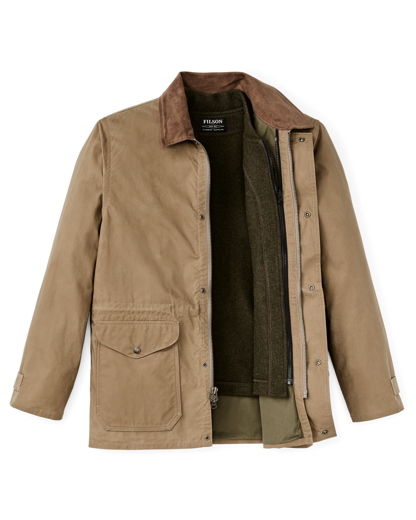 Dry Wax Mile Marker Coat - Dark Beige