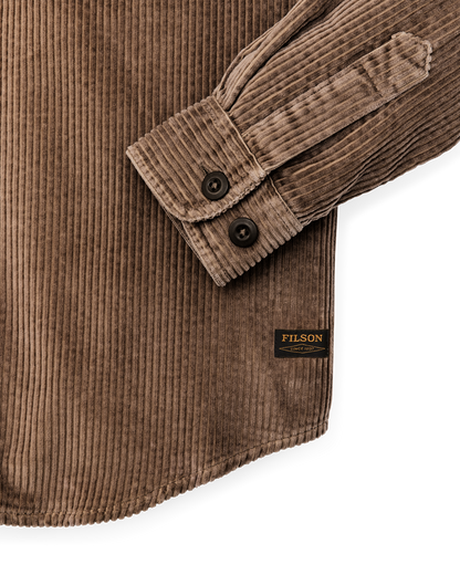 6-wale Corduroy Shirt - Brown