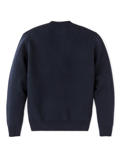 Cotton Crewneck Guide Sweater - Dark Navy