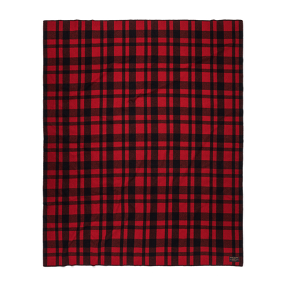 Mackinaw Wool  Blanket - Red / Black Heritage Plaid