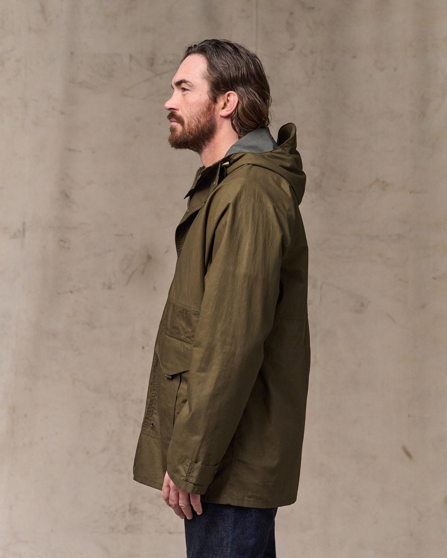Dry Wax Omak Coat - Burnt Olive