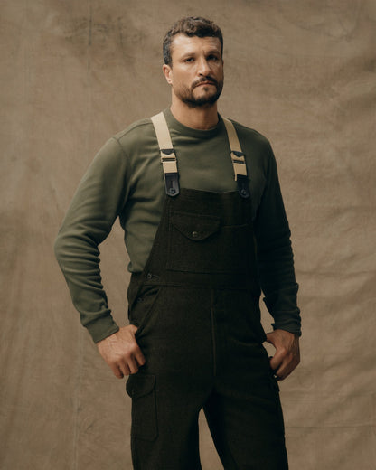 Mackinaw Wool Bibs - Forest Green
