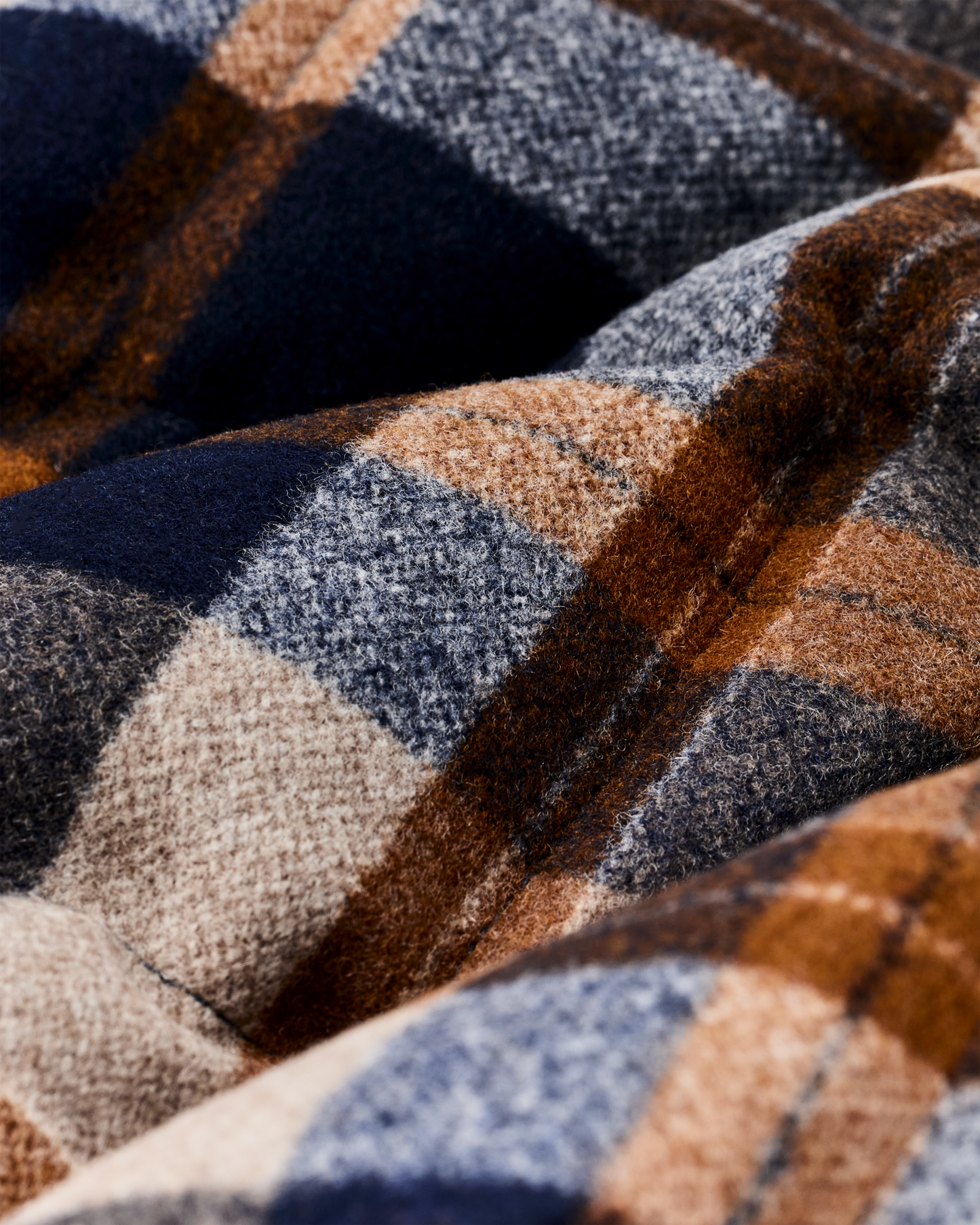 Filson X Crescent Down Works Jacket - Navy Bronze Plaid