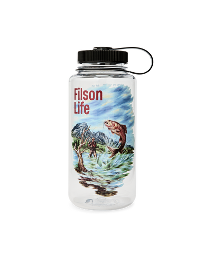 Fishing Graphic Nalgene Bottle - Clear