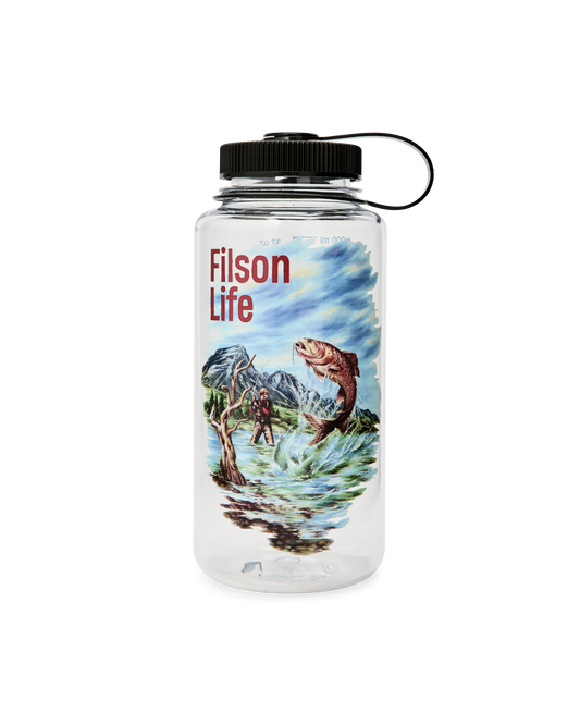 Fishing Graphic Nalgene Bottle - Clear