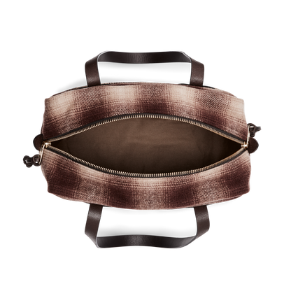 Mackinaw Wool Zipper Tote Bag - Brown / Tan Ombre