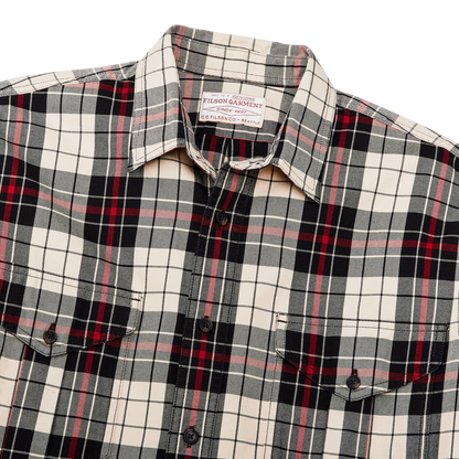 Lightweight Alaskan Guide Shirt - Off White Black Red