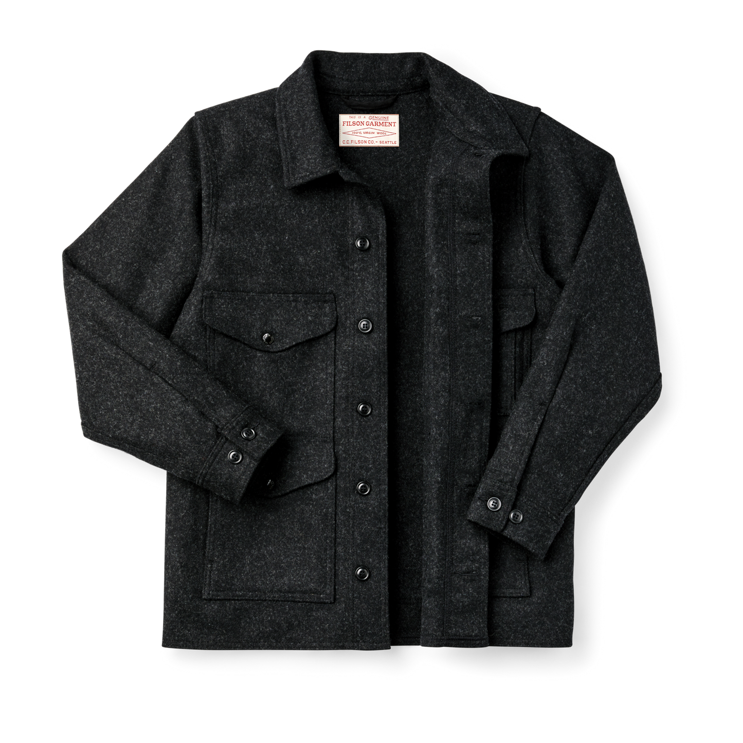 Mackinaw Wool Cruiser Jacket - Charcoal