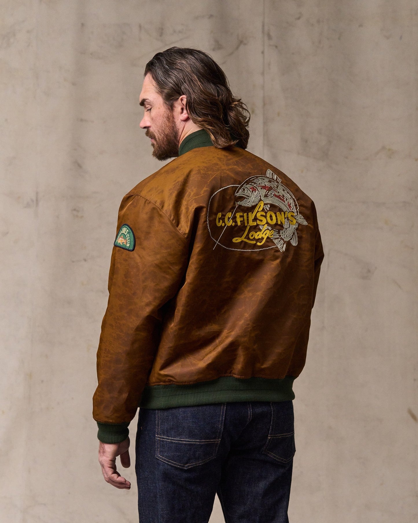Embroidered Montlake Jacket - Whiskey