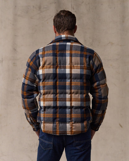 Filson X Crescent Down Works Jacket - Navy Bronze Plaid
