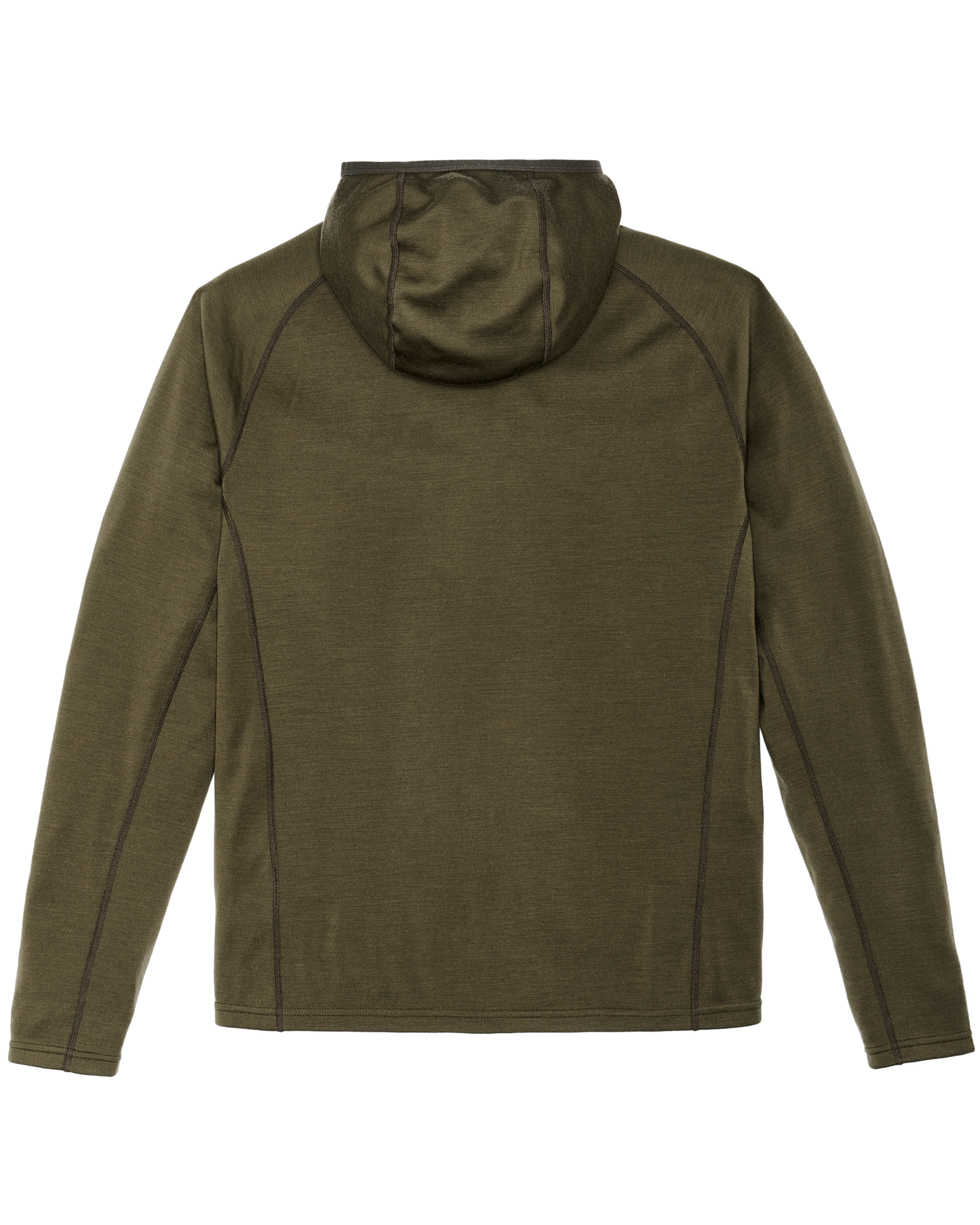 400g Merino Wool Hoodie - Dark Olive