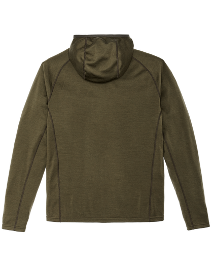 400g Merino Wool Hoodie - Dark Olive