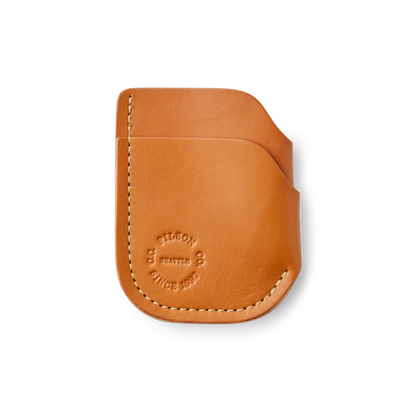 Bridle Leather Front Pocket Cash & Card Case - Tan Leather