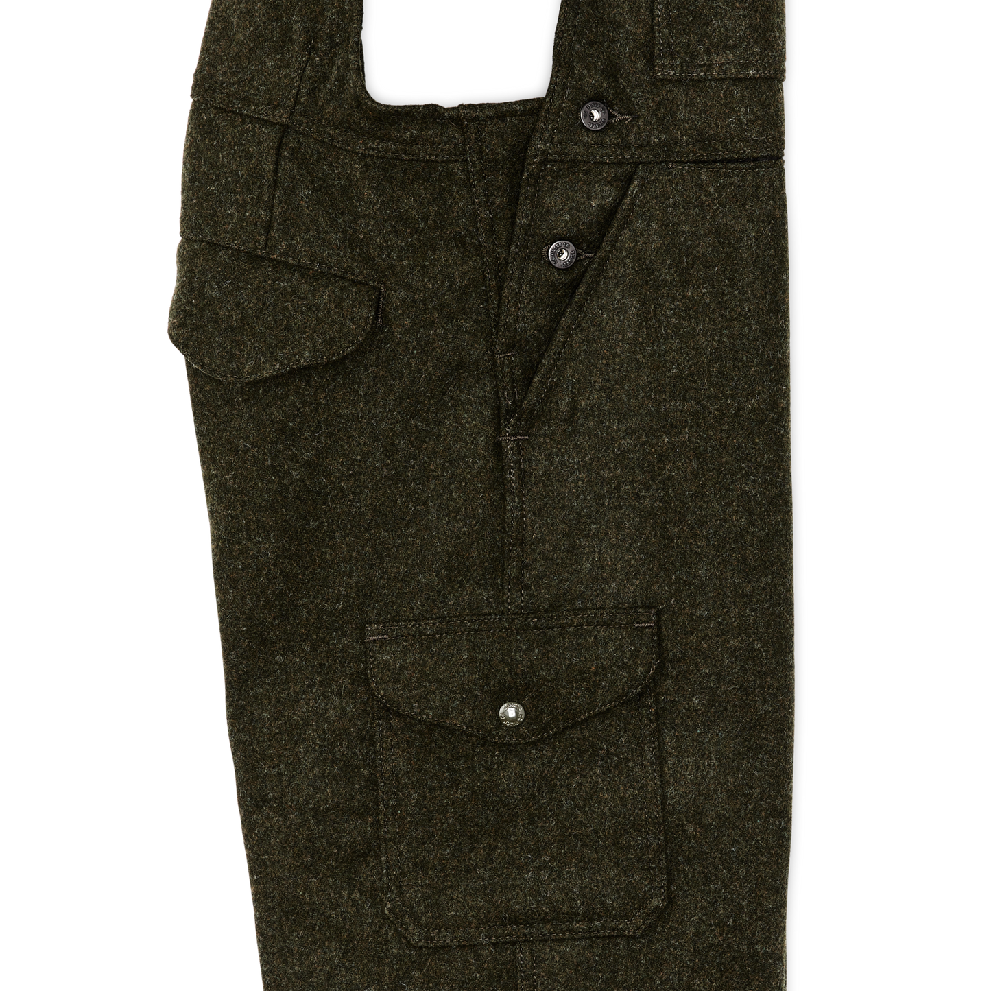 Mackinaw Wool Bibs - Forest Green
