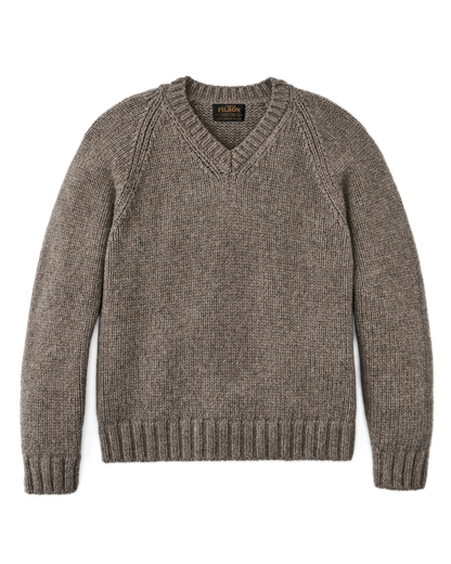 3-gauge Alpaca Blend Sweater - Bark Heather