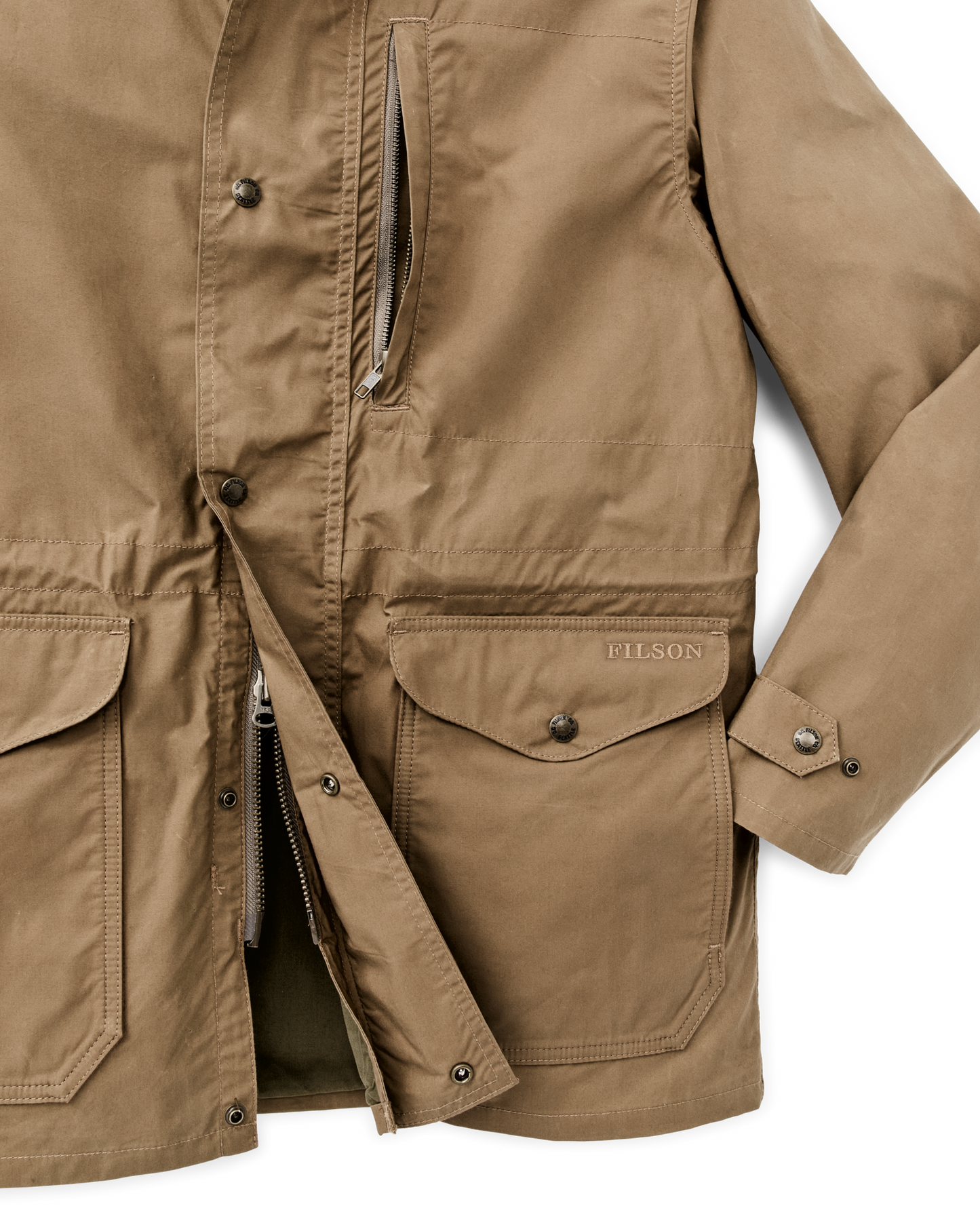Dry Wax Mile Marker Coat - Dark Beige