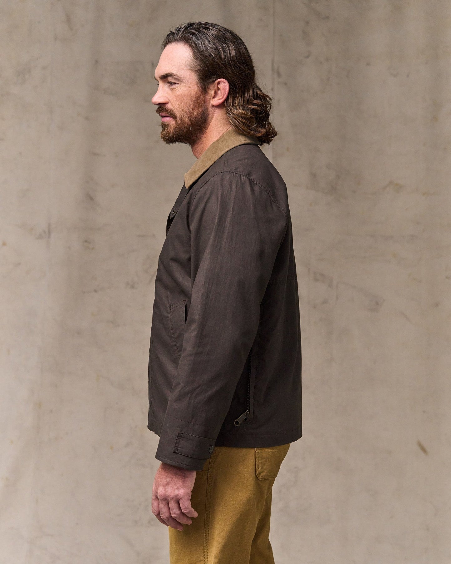 Dry Wax Short Field Jacket - Dark Brown