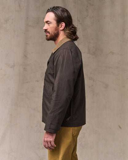Dry Wax Short Field Jacket - Dark Brown