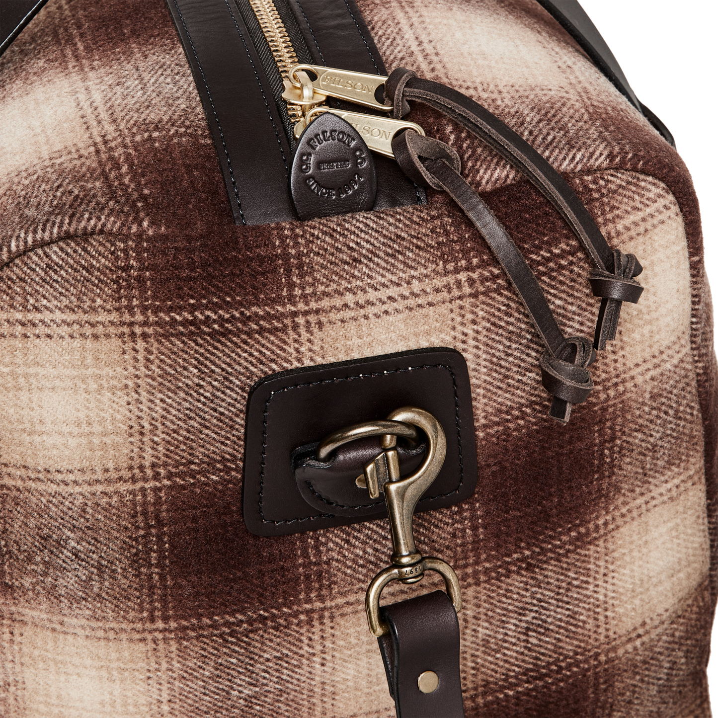 Medium Mackinaw Wool Duffle - Brown / Tan Ombre