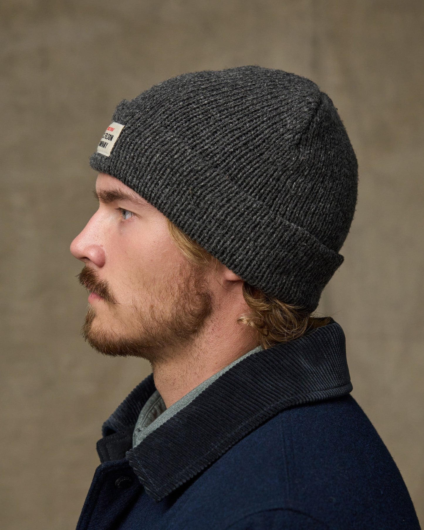 Lined Ragg Wool Beanie - Charcoal Black