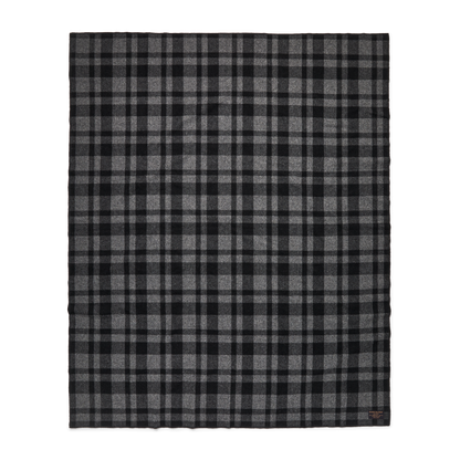 Mackinaw Wool  Blanket - Charcoal Black
