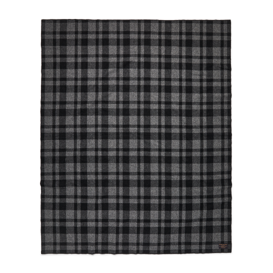 Mackinaw Wool  Blanket - Charcoal Black