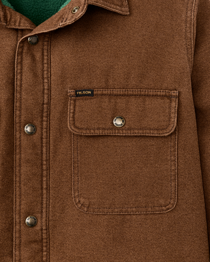 Fleece Lined Jac-shirt - Brown