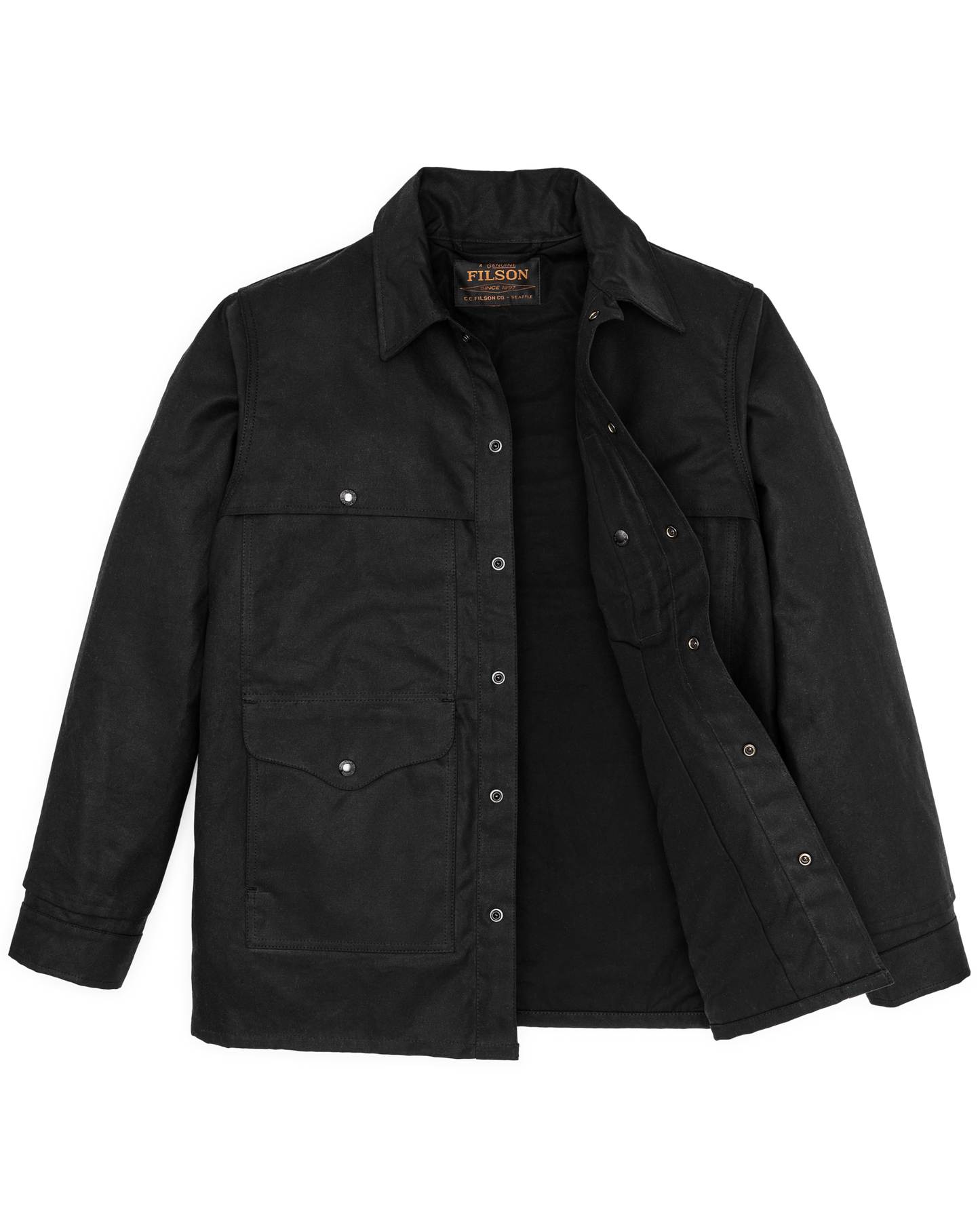 Lined Tin Cloth Cruiser Jacket - Black