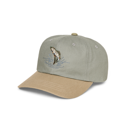 Low-profile Logger Cap (embroidered)  - Mist / Leaping Fish