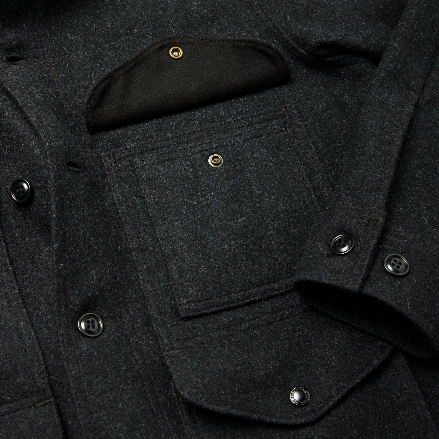 Mackinaw Wool Cruiser Jacket - Charcoal
