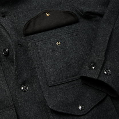 Mackinaw Wool Cruiser Jacket - Charcoal