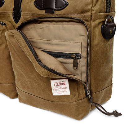 24 Hour Tin Cloth Briefcase - Dark Tan