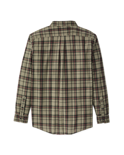 Madras Button-Down Shirt - Olive / Gravel Plaid
