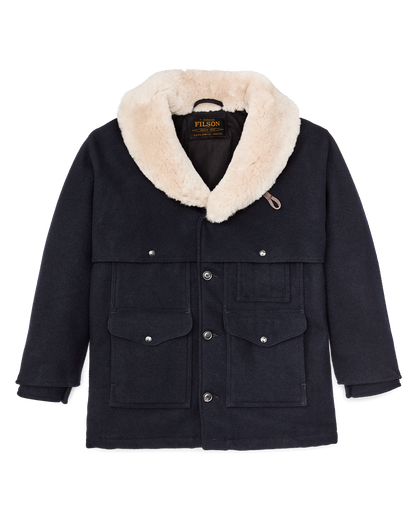 Lined Mackinaw Wool Packer Coat - Dark Navy