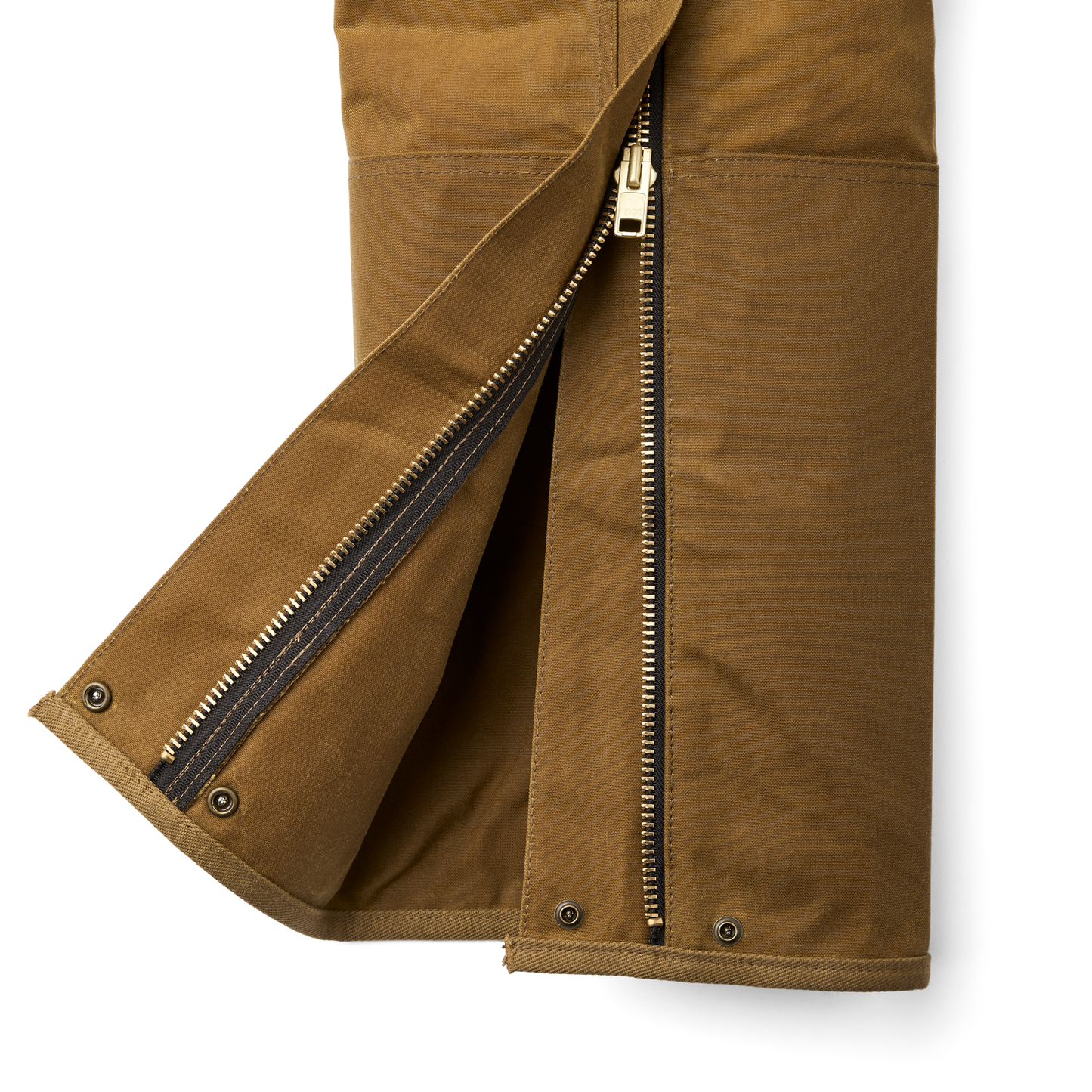 Double Tin Cloth Chaps With Zipper - Dark Tan
